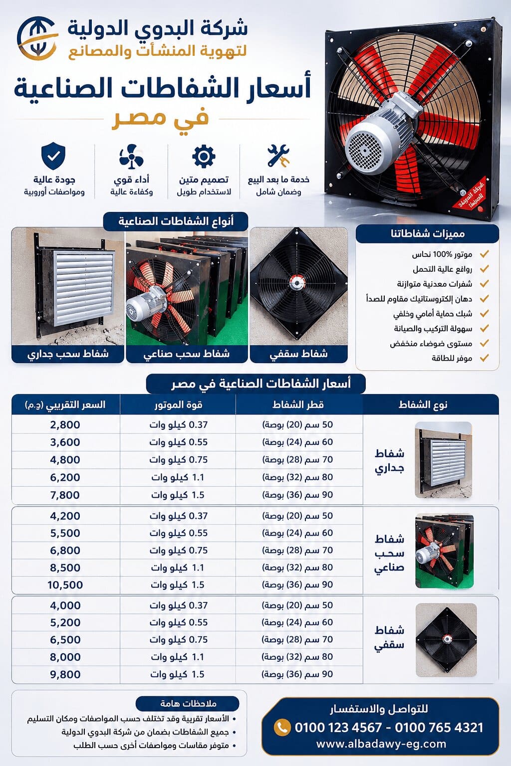 أسعار الشفاطات الصناعية في مصر