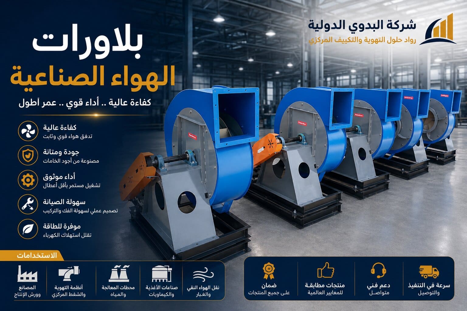بلاورات الهواء الصناعية
